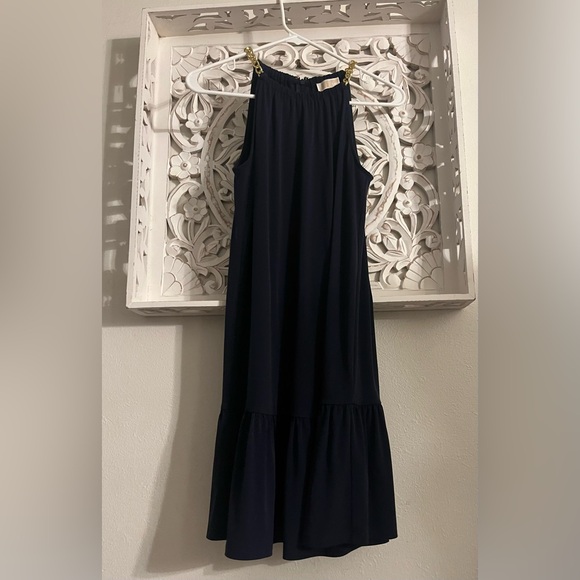 Michael Kors navy blue and gold dress - Picture 2 of 7